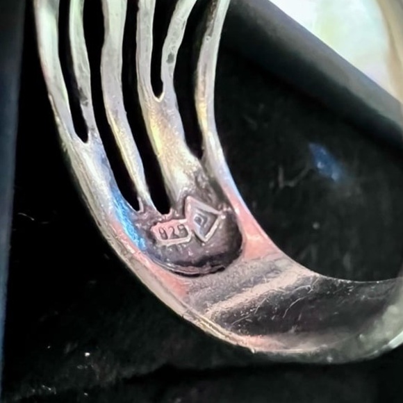 Silpada Retired Rose Quartz Faceted Abstract Statement Ring Sterling Silver 925 - Picture 15 of 15